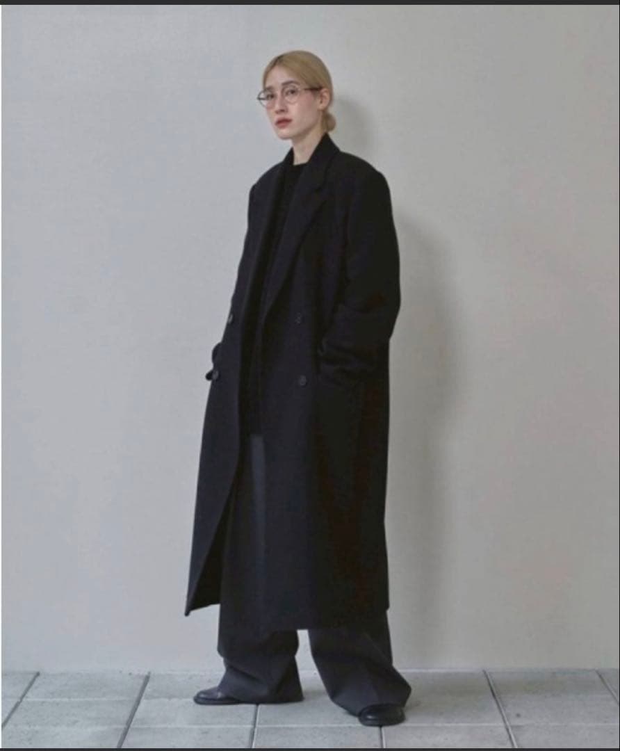 TODAYFULウール100%チェスターコートブラック36