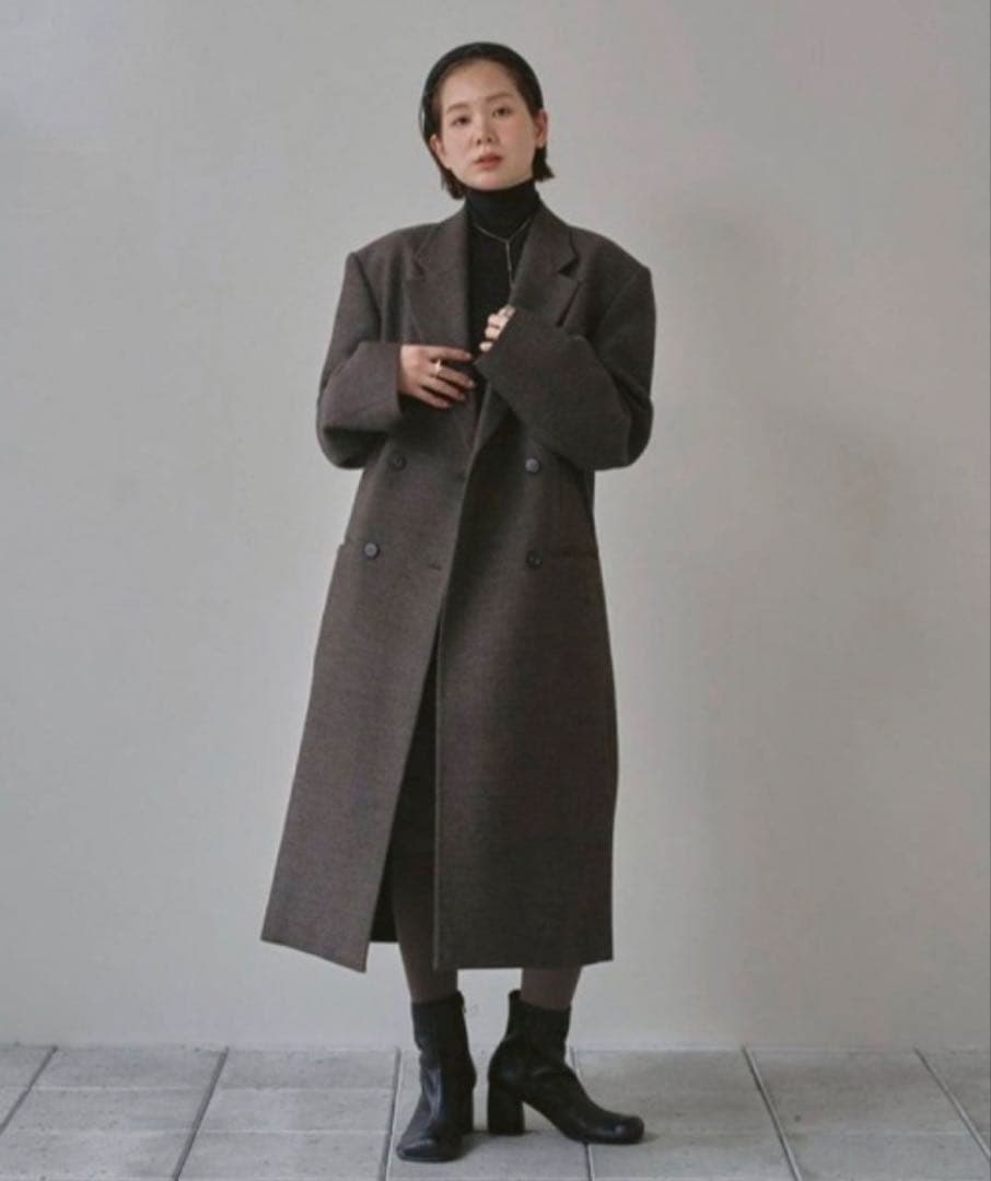 TODAYFULウール100%チェスターコートブラック36