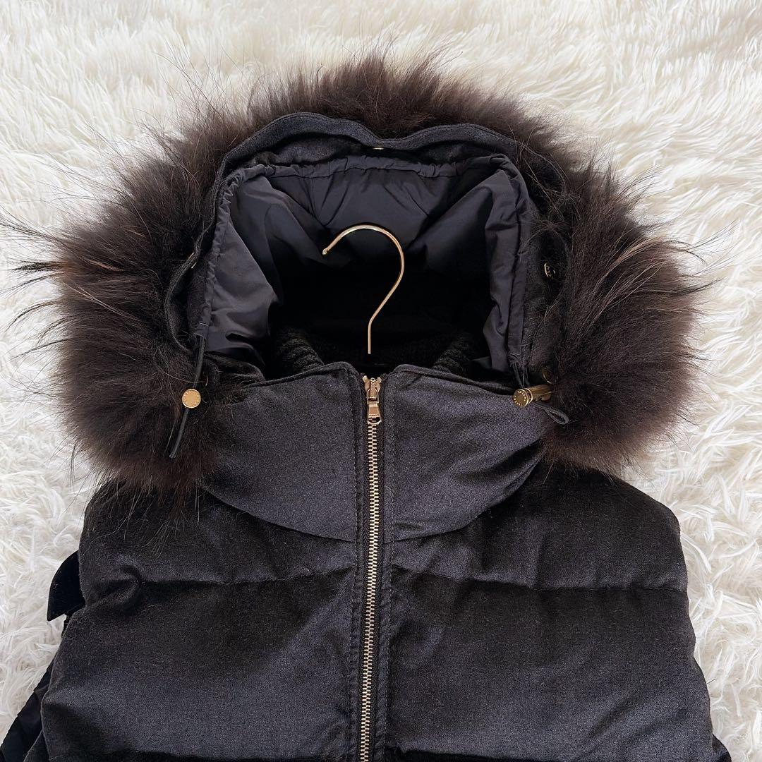 【TATRAS】FAGLIA ファー2wayダウンベスト シルク混ウール3 L