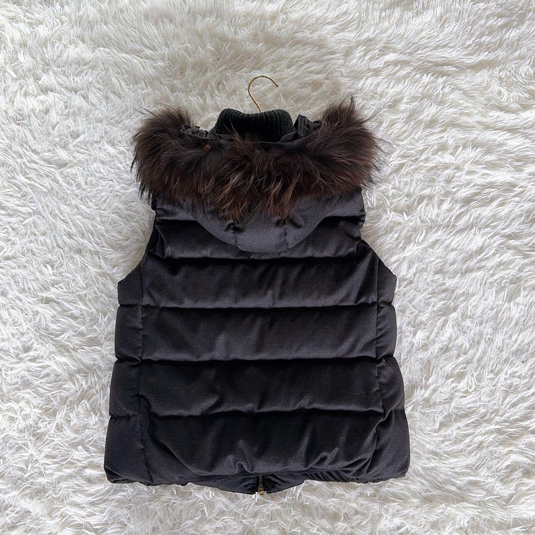 【TATRAS】FAGLIA ファー2wayダウンベスト シルク混ウール3 L