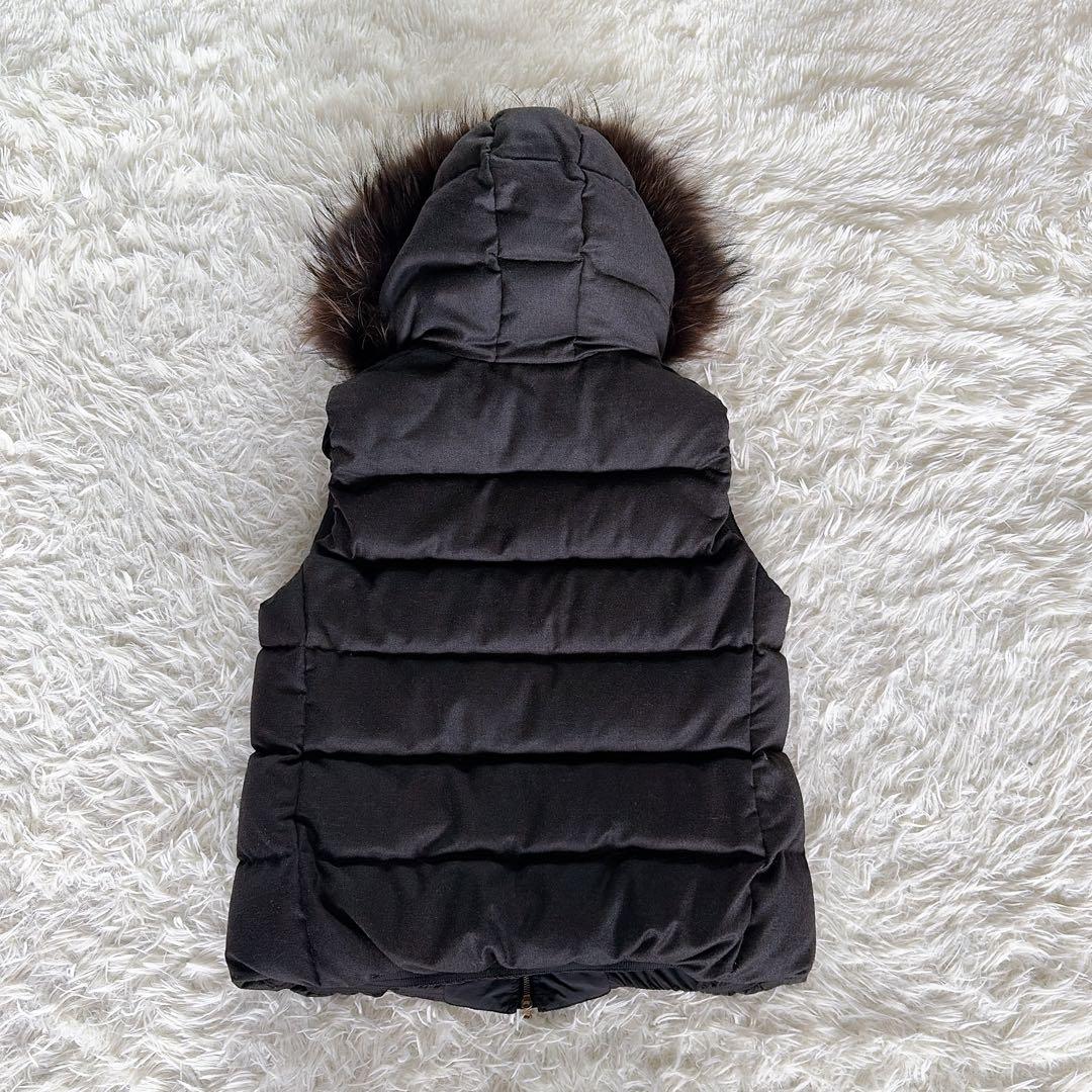 【TATRAS】FAGLIA ファー2wayダウンベスト シルク混ウール3 L