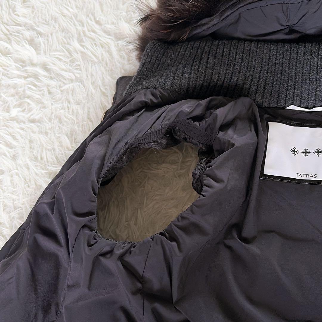 【TATRAS】FAGLIA ファー2wayダウンベスト シルク混ウール3 L