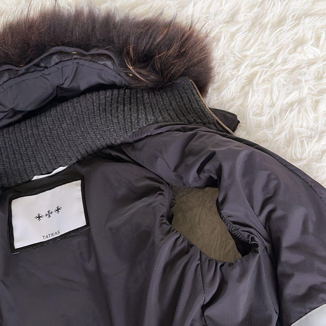【TATRAS】FAGLIA ファー2wayダウンベスト シルク混ウール3 L