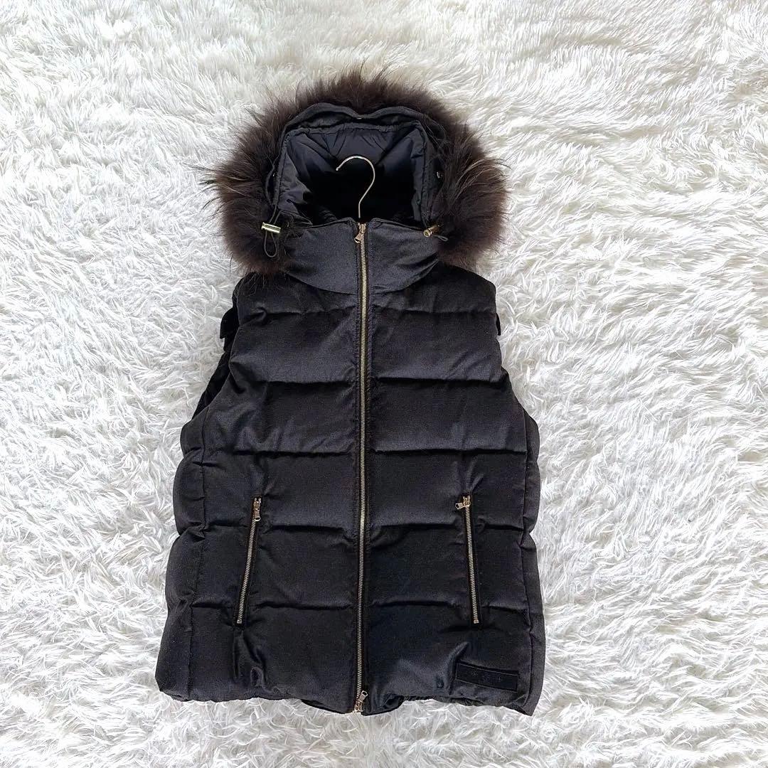 【TATRAS】FAGLIA ファー2wayダウンベスト シルク混ウール3 L