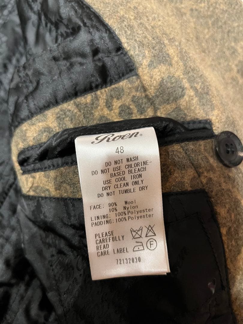 Roen コート レオパード