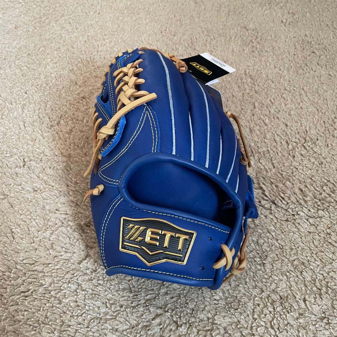 少年野球　軟式　グローブ　ゼット　左投げ　オールラウンド　ブルー　新品未使用