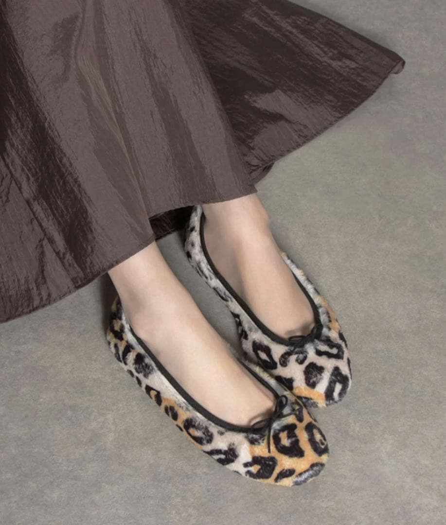 【美品】Lepettoレペット レオパード柄 　バレエシューズ 37.5