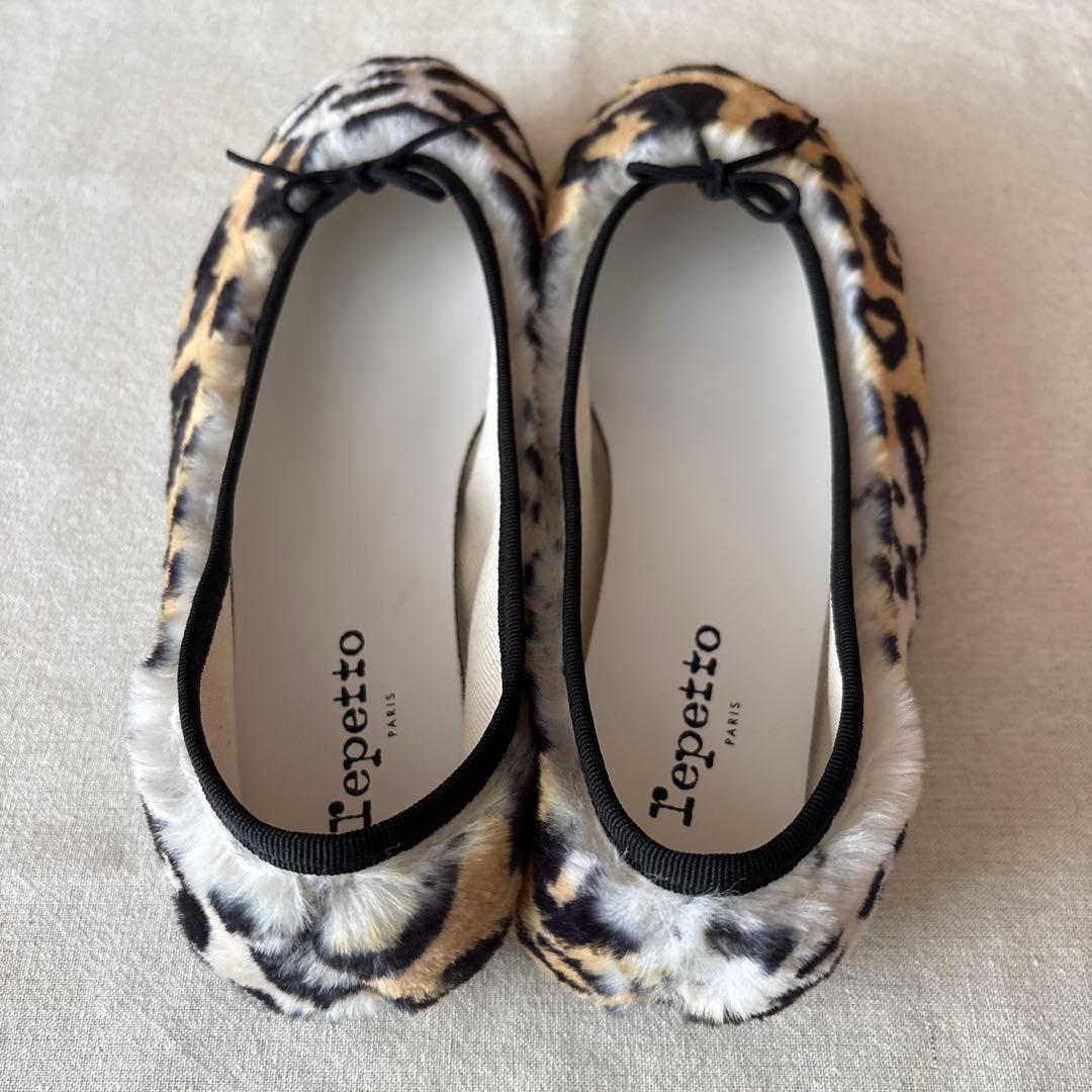 【美品】Lepettoレペット レオパード柄 　バレエシューズ 37.5
