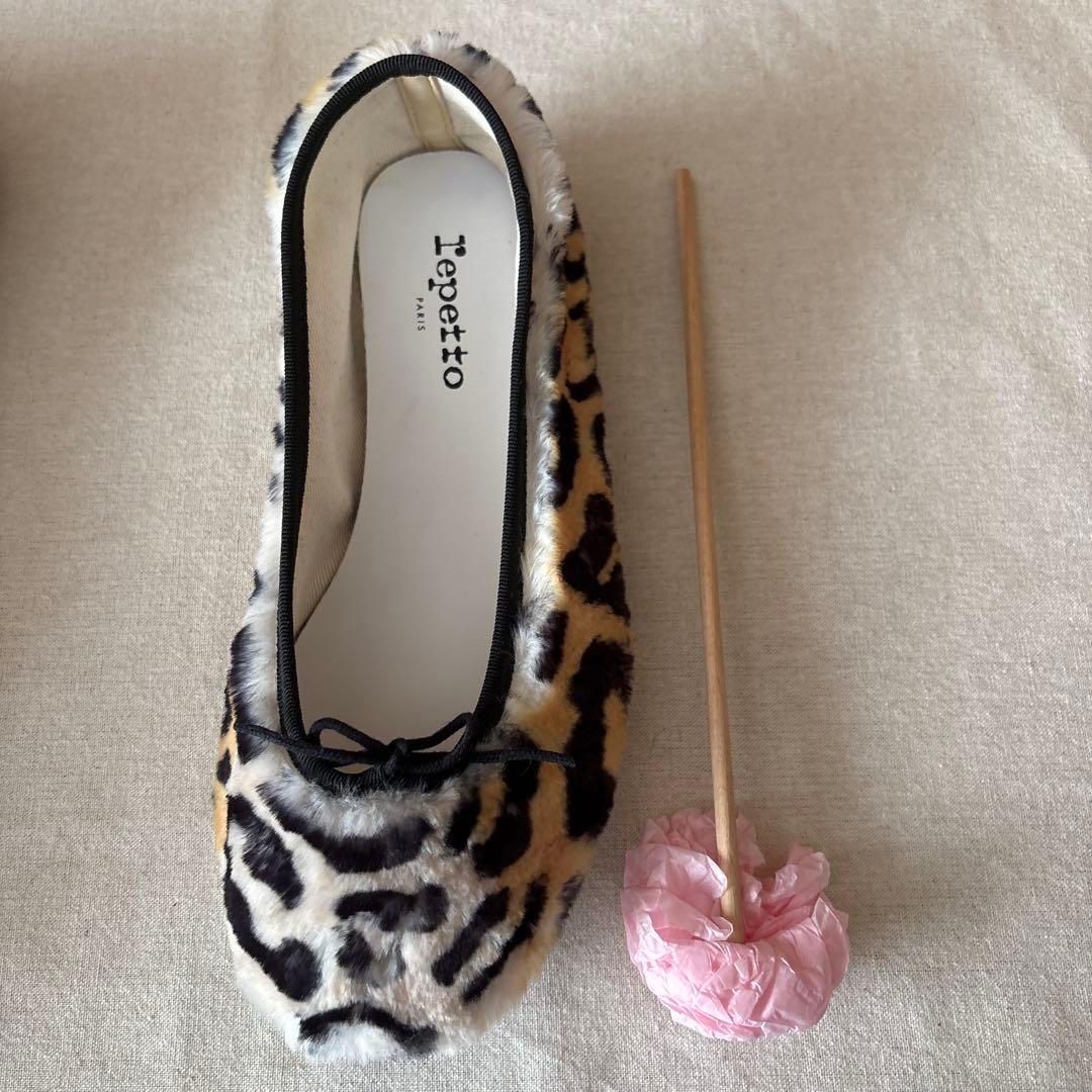 【美品】Lepettoレペット レオパード柄 　バレエシューズ 37.5