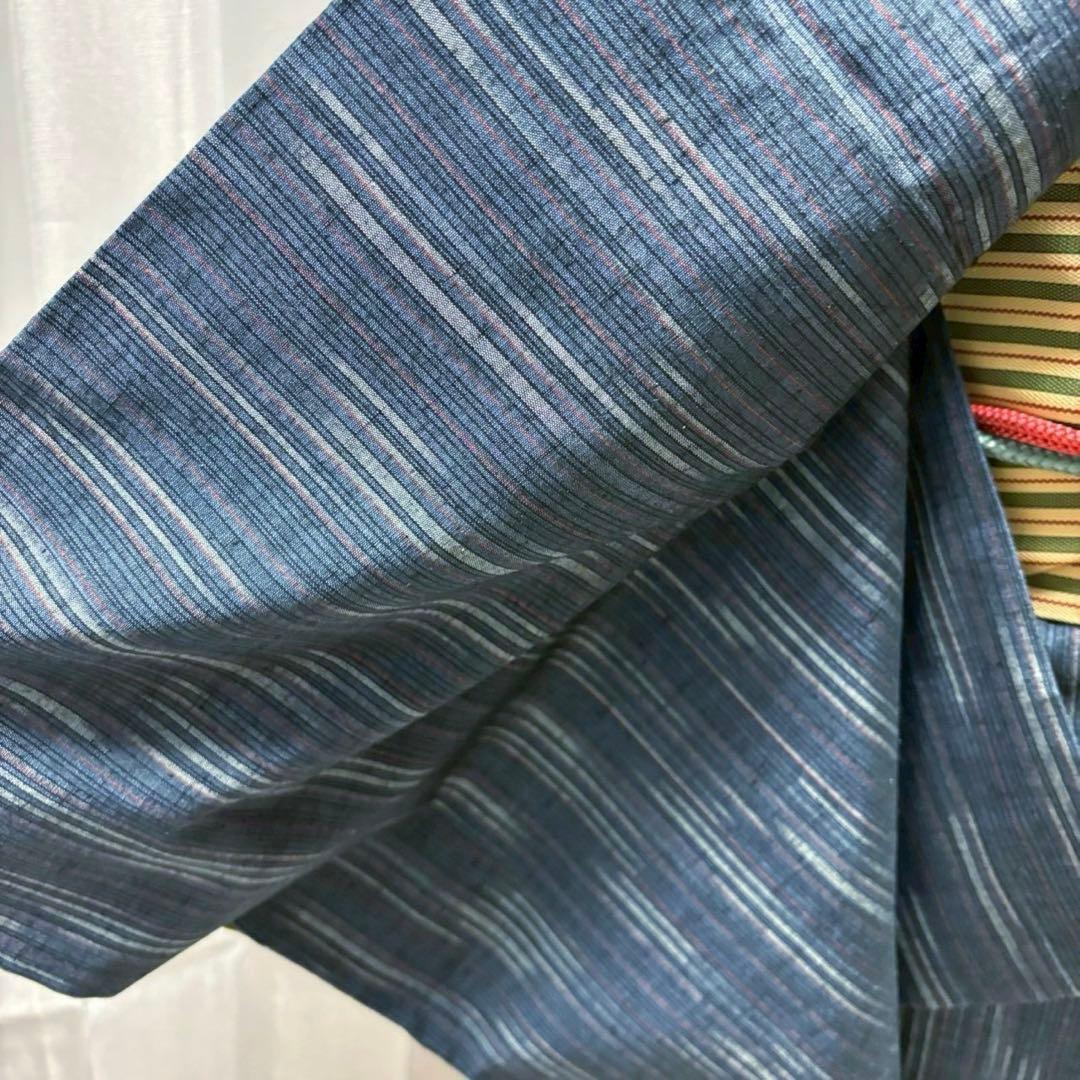 正絹　紬　十日町紬風　小紋　フルセット　着物専門店扱い　まるやま　フ9988