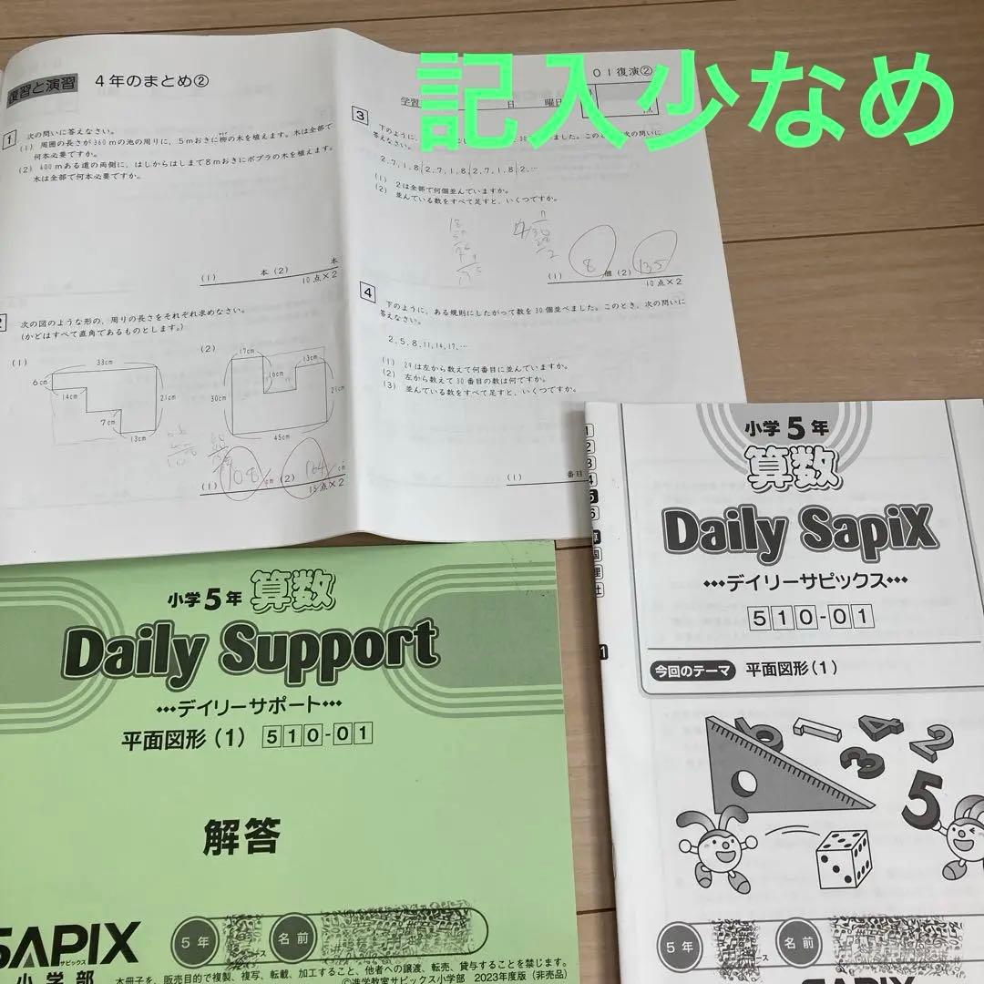 【2025受験組】﻿sapix 2023年度5年生4教科　基礎トレ付きフルセット