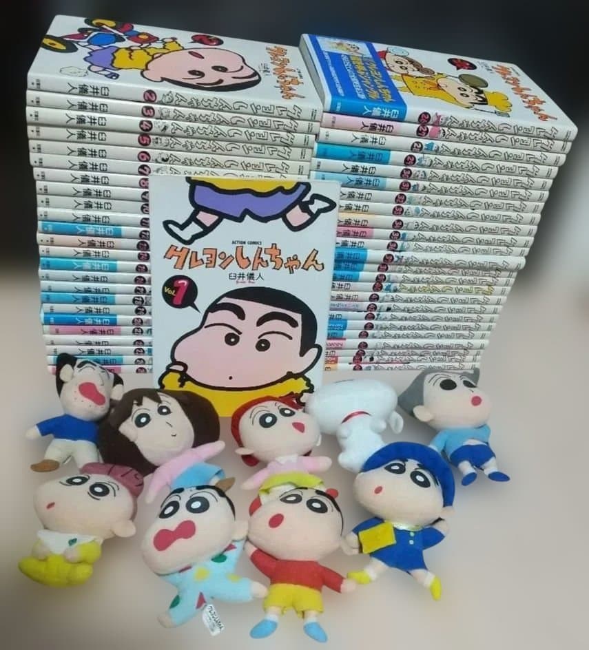 初版本 帯び付 クレヨンしんちゃん 漫画1巻～49巻 ぬいぐるみ 9個 セット