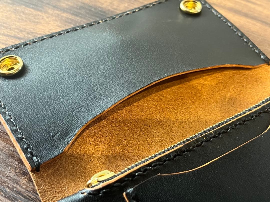 茶芯　トラッカーウォレット　栃木レザー