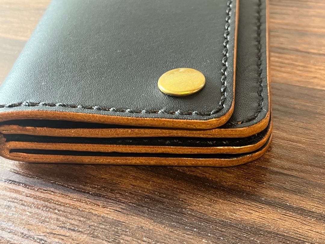 茶芯　トラッカーウォレット　栃木レザー