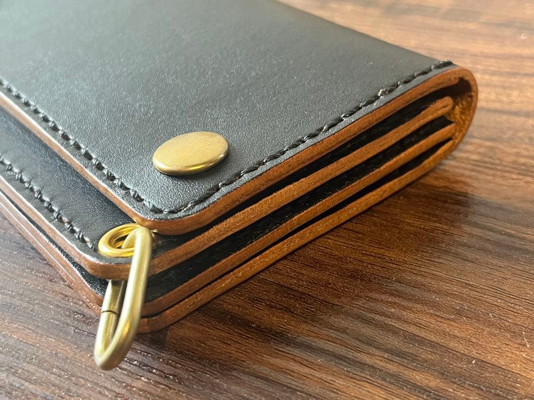 茶芯　トラッカーウォレット　栃木レザー