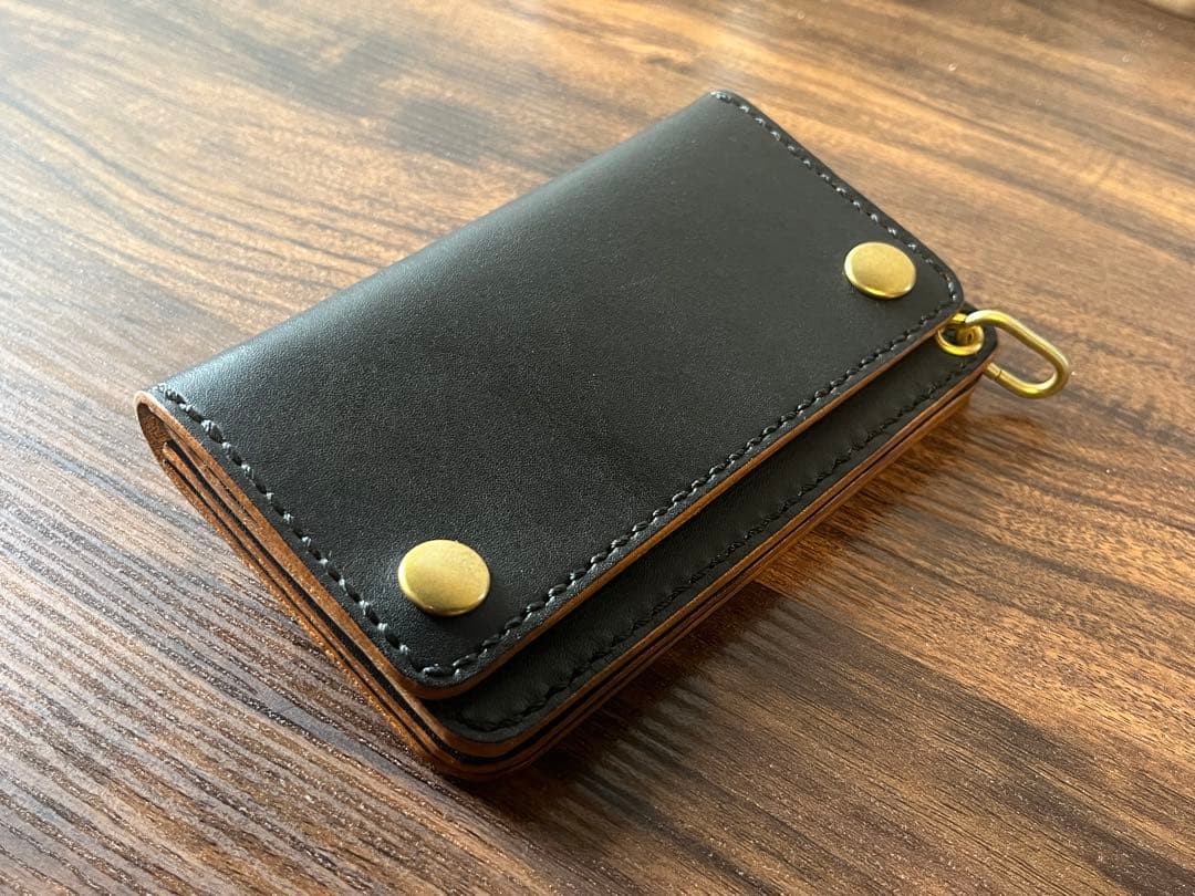 茶芯　トラッカーウォレット　栃木レザー