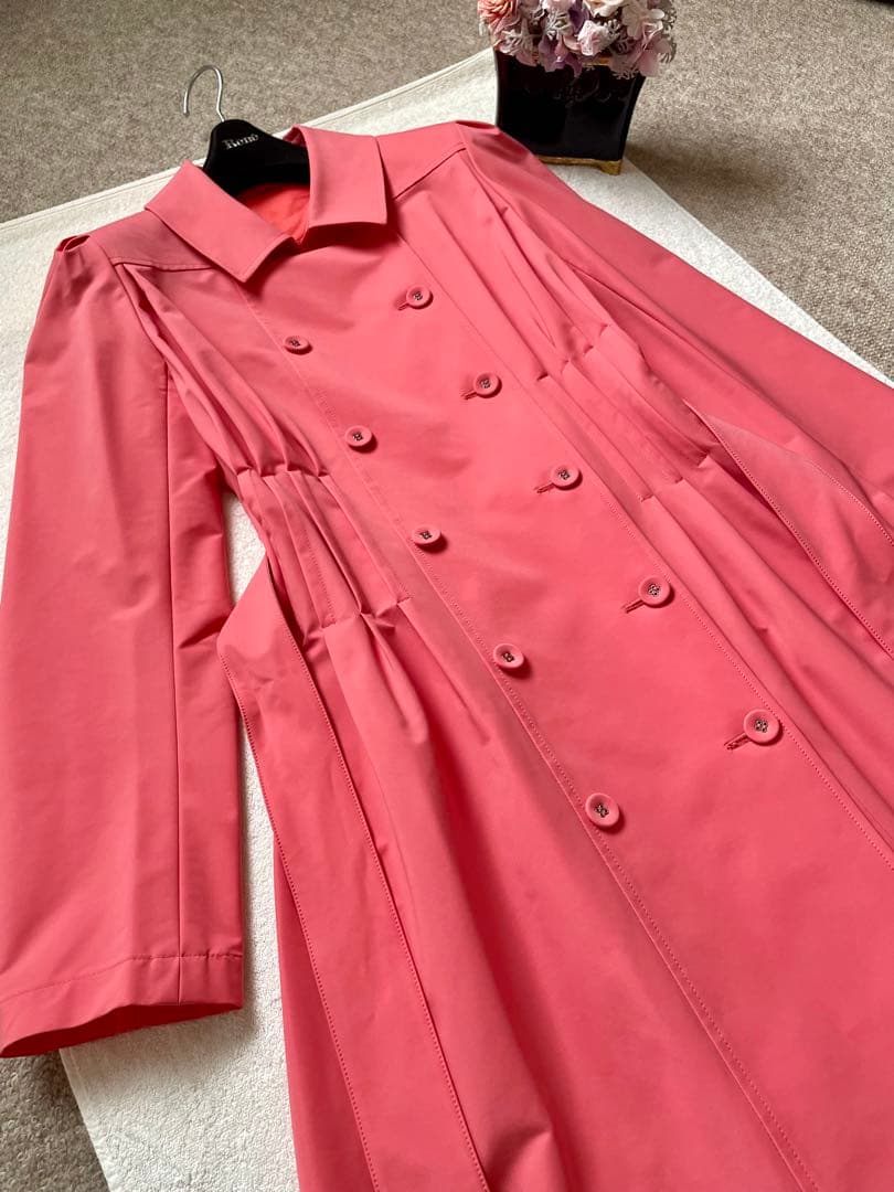美品✨上質Rene ルネ トレンチコート レディース ブライトピンク 36 春秋