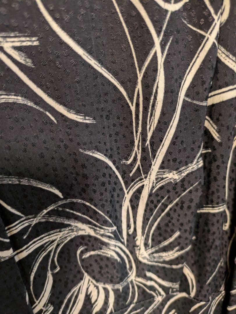 アルアバイル　ドローイングフラワープリントワンピース　２