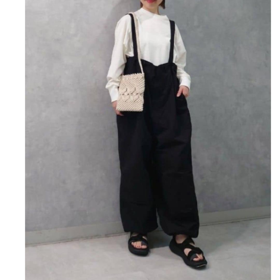 ジャーナルスタンダードラックス　CLポプワッシャー サスペンダーパンツ　 黒⭐︎