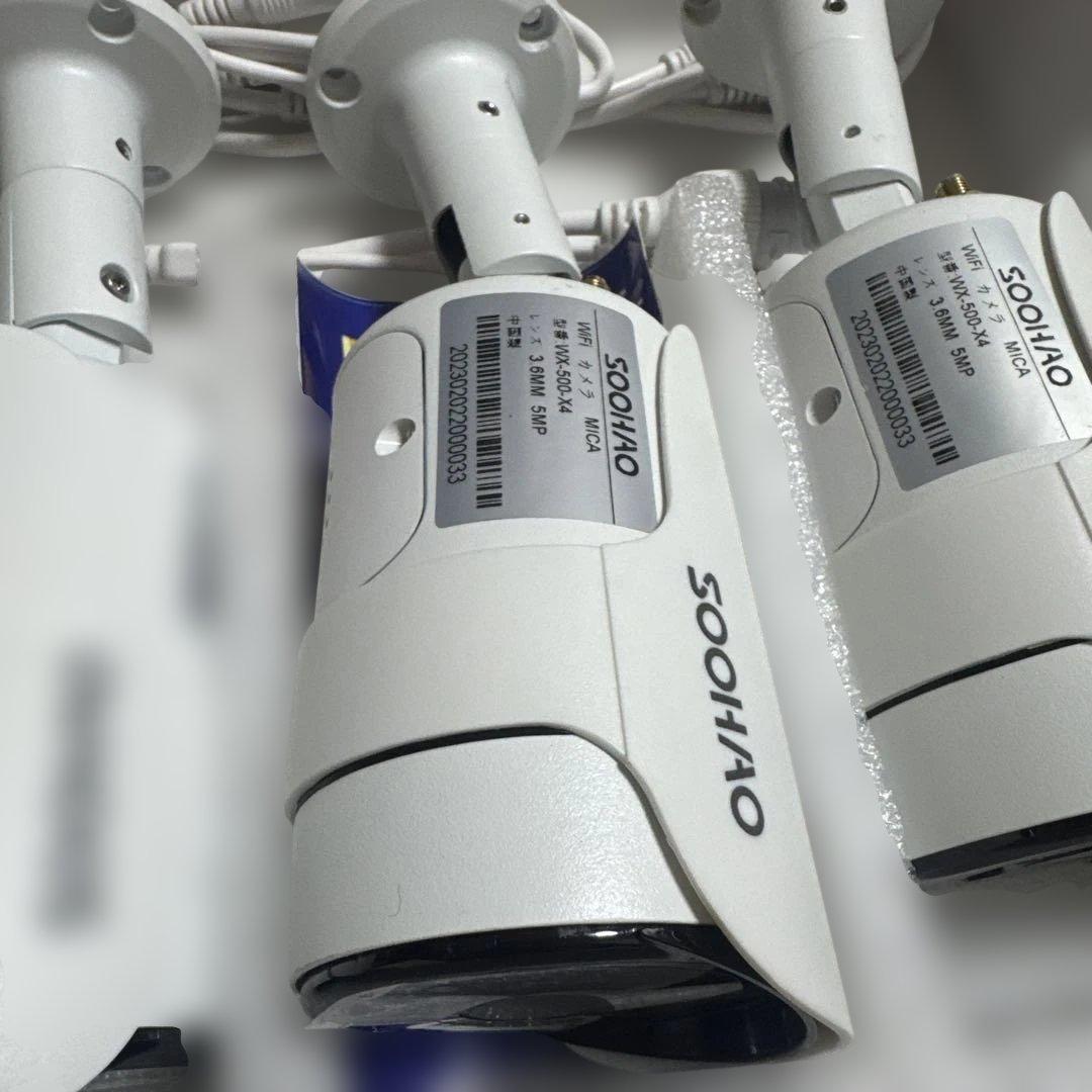 SOOHAO 防犯カメラ ワイヤレス 屋外 4台セット