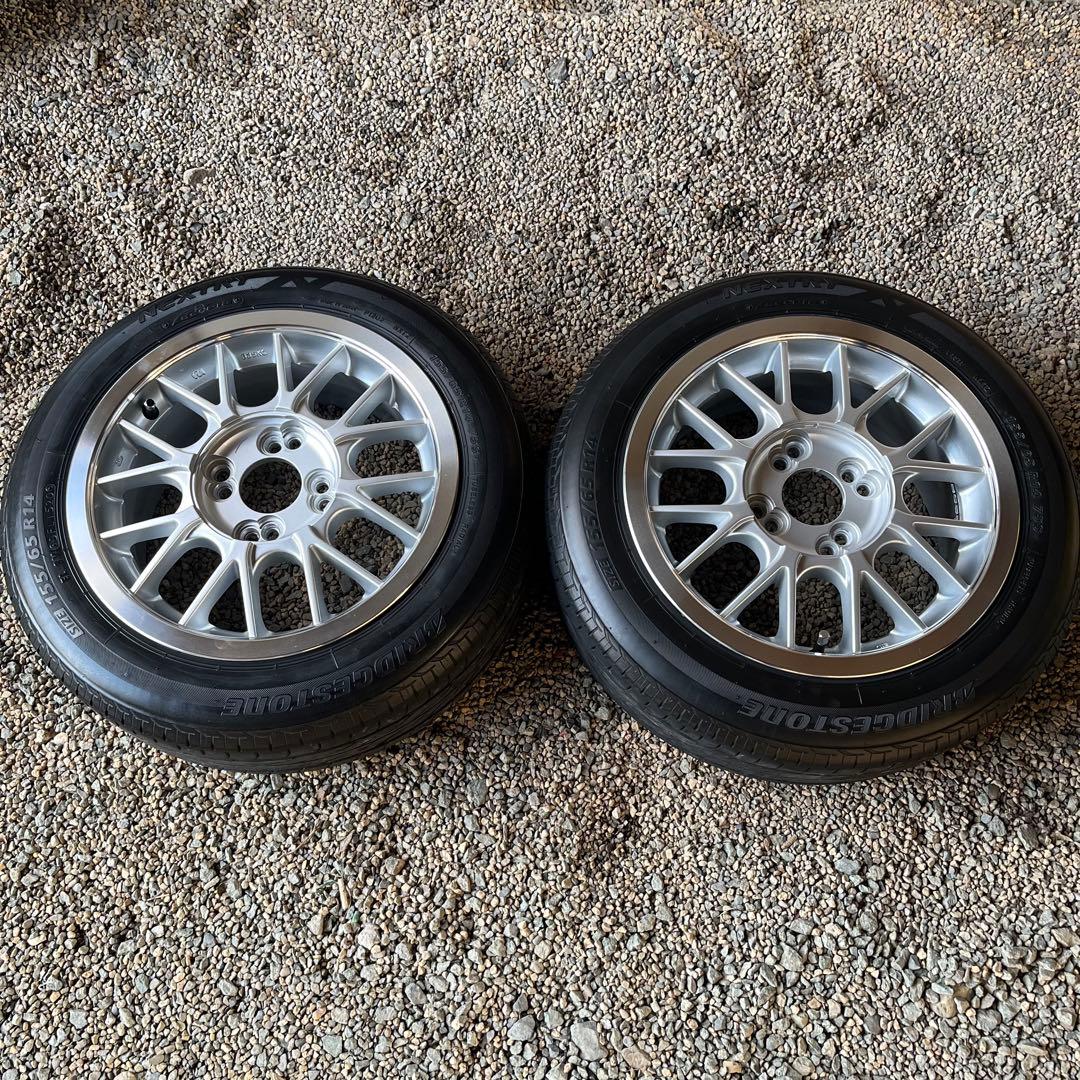 14インチ 6j pcd100、114.3 ET38 タイヤ、ギリ使えるのでは？