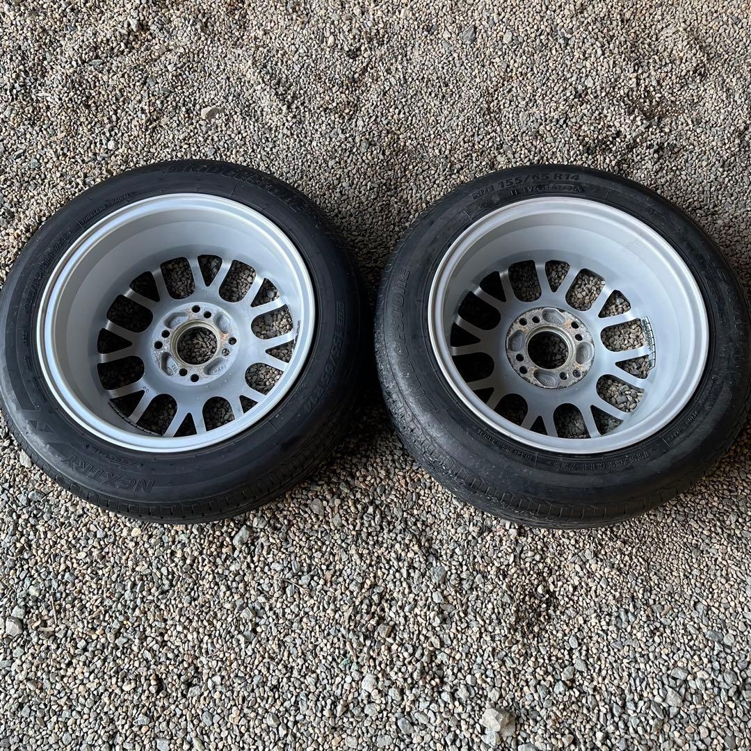 14インチ 6j pcd100、114.3 ET38 タイヤ、ギリ使えるのでは？