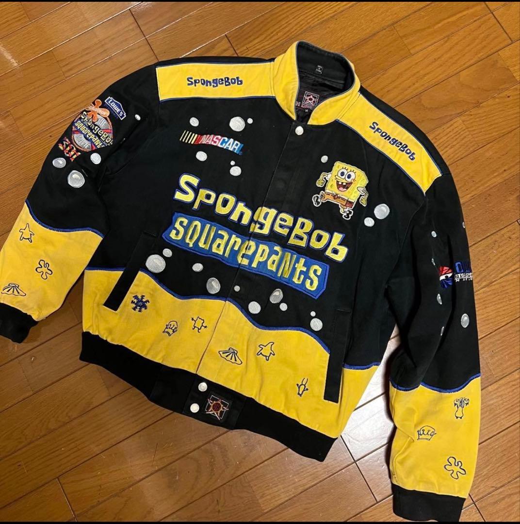 J.H design レーシングジャケット　ナスカー　スポンジボブ