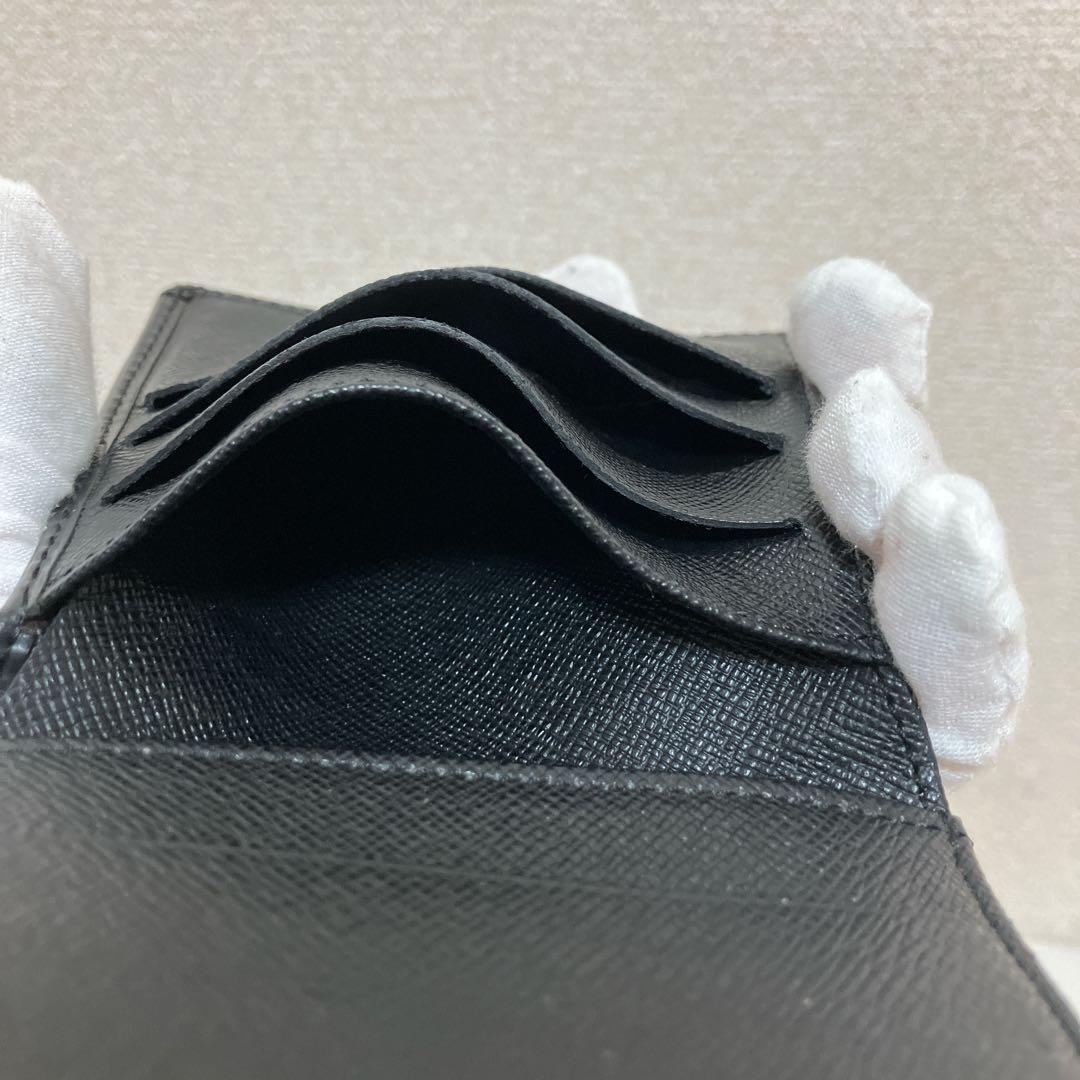 ヴィトン　ポルトビエ 6 カルトクレディ カードケース 二つ折り　エピ　ノアール