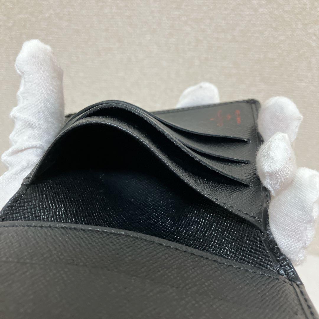 ヴィトン　ポルトビエ 6 カルトクレディ カードケース 二つ折り　エピ　ノアール