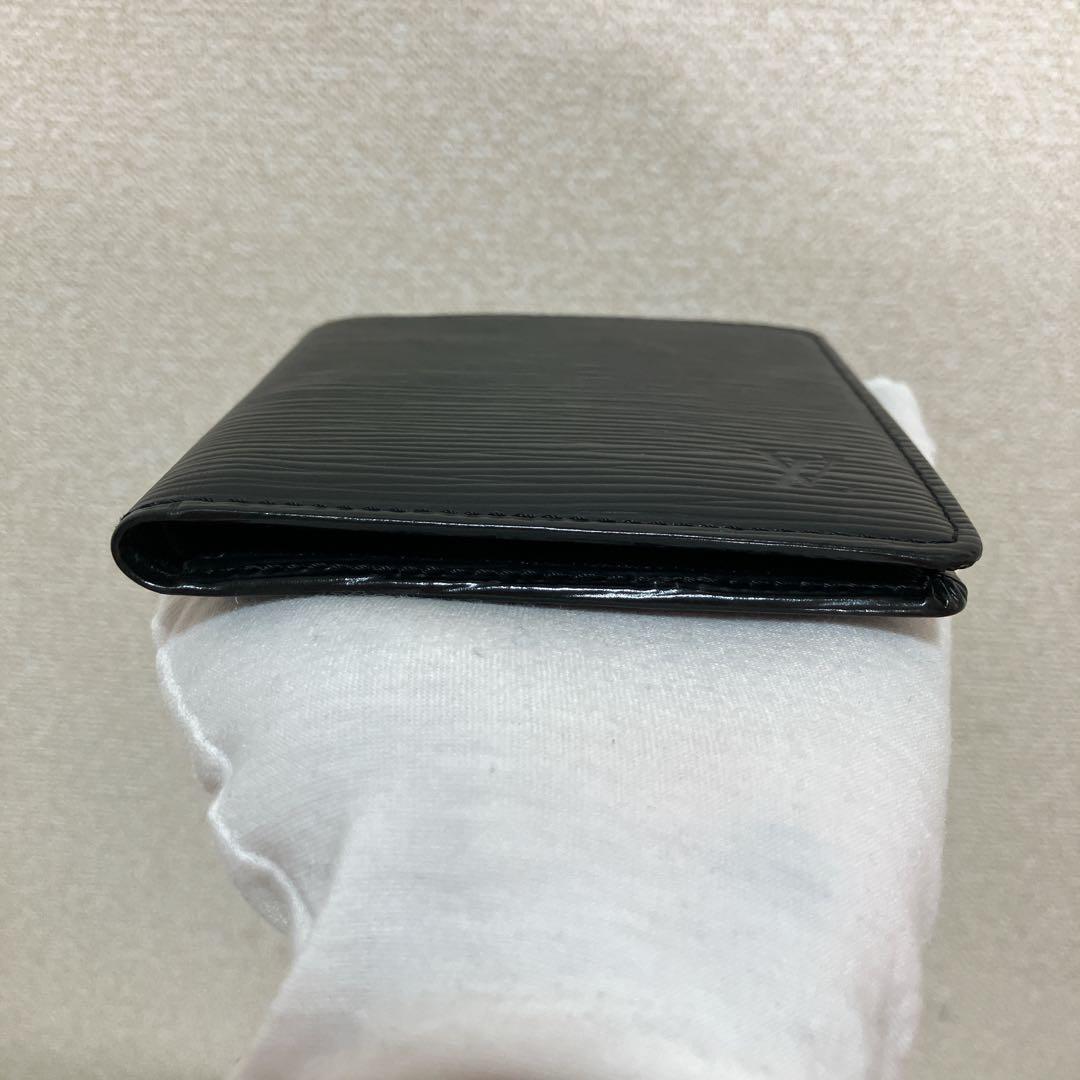 ヴィトン　ポルトビエ 6 カルトクレディ カードケース 二つ折り　エピ　ノアール