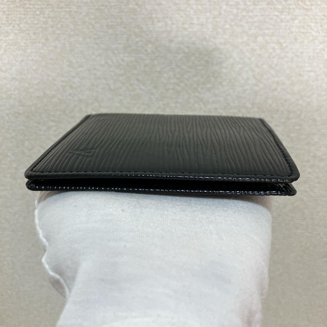 ヴィトン　ポルトビエ 6 カルトクレディ カードケース 二つ折り　エピ　ノアール