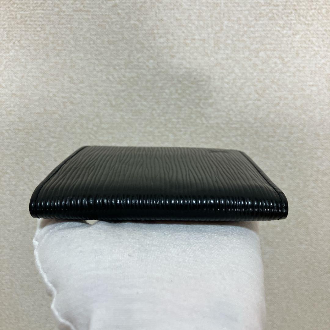 ヴィトン　ポルトビエ 6 カルトクレディ カードケース 二つ折り　エピ　ノアール