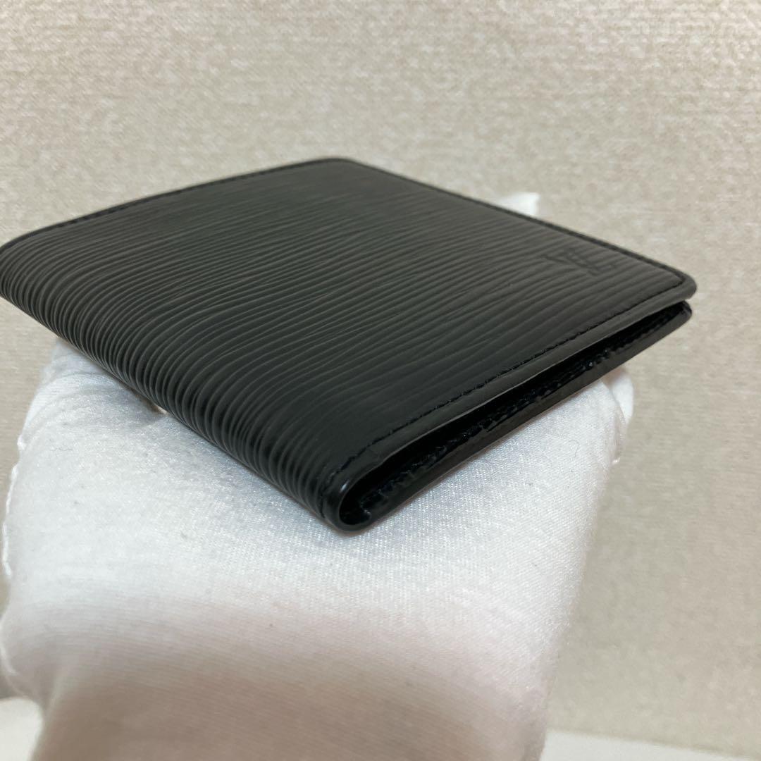 ヴィトン　ポルトビエ 6 カルトクレディ カードケース 二つ折り　エピ　ノアール