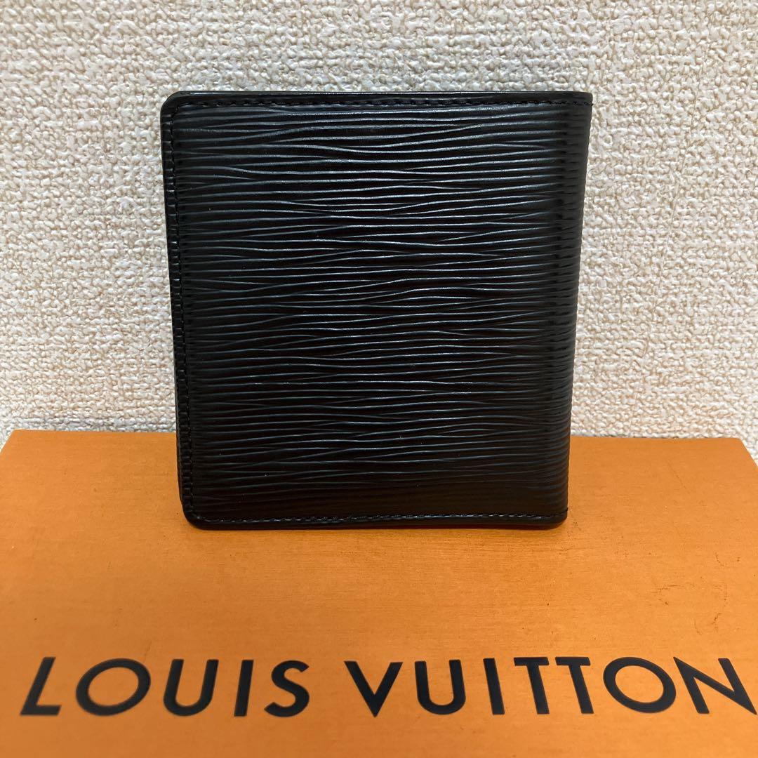 ヴィトン　ポルトビエ 6 カルトクレディ カードケース 二つ折り　エピ　ノアール