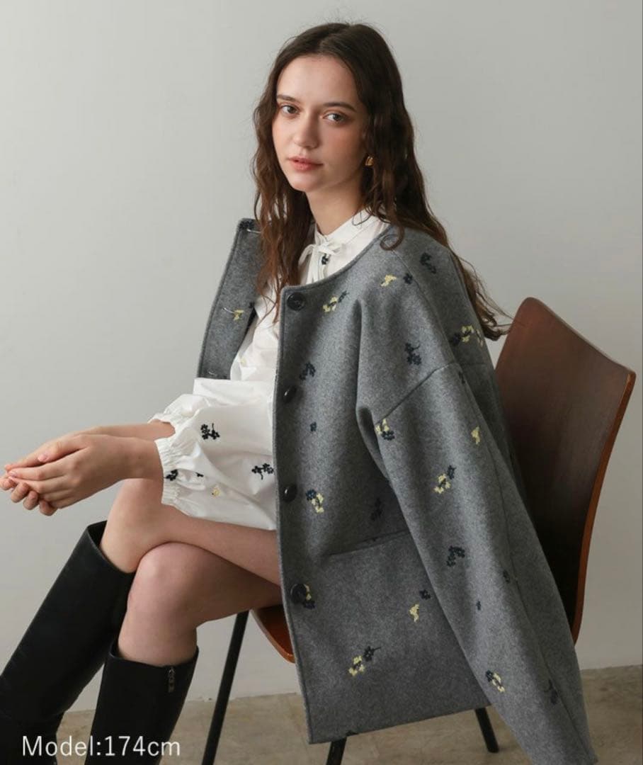 美品　DONOBAN フローレットジャケット　グレー