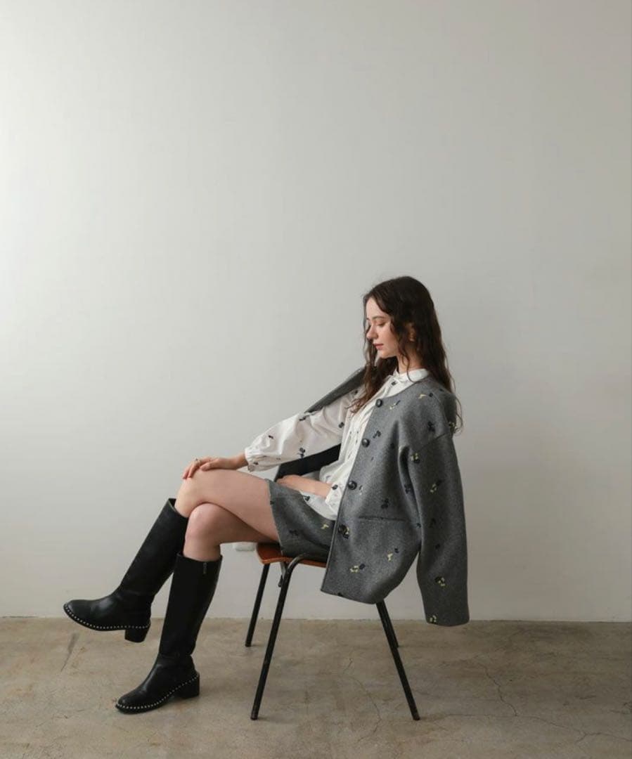 美品　DONOBAN フローレットジャケット　グレー