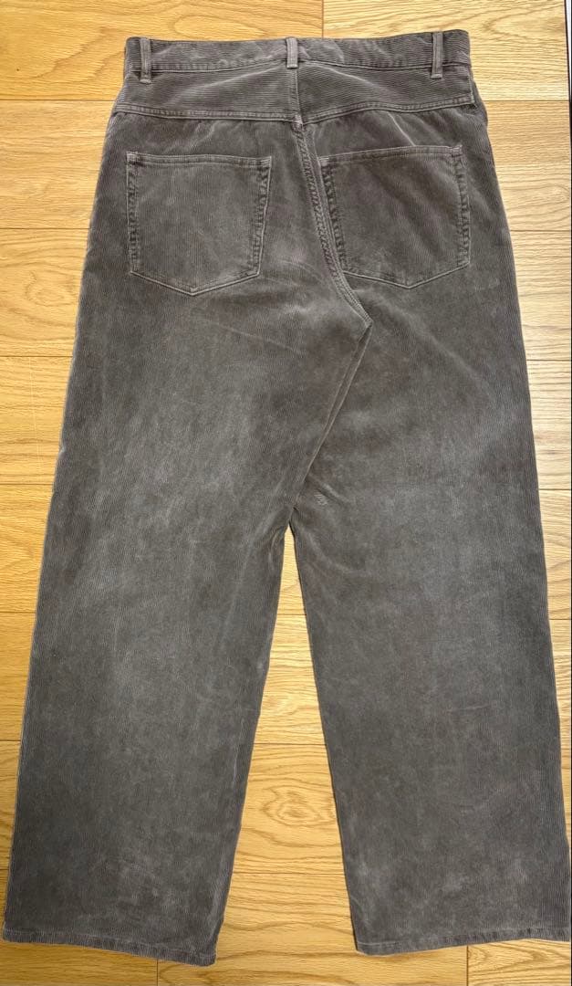 AURALEE 25AW コーデュロイワイドパンツ　オリーブブラウン