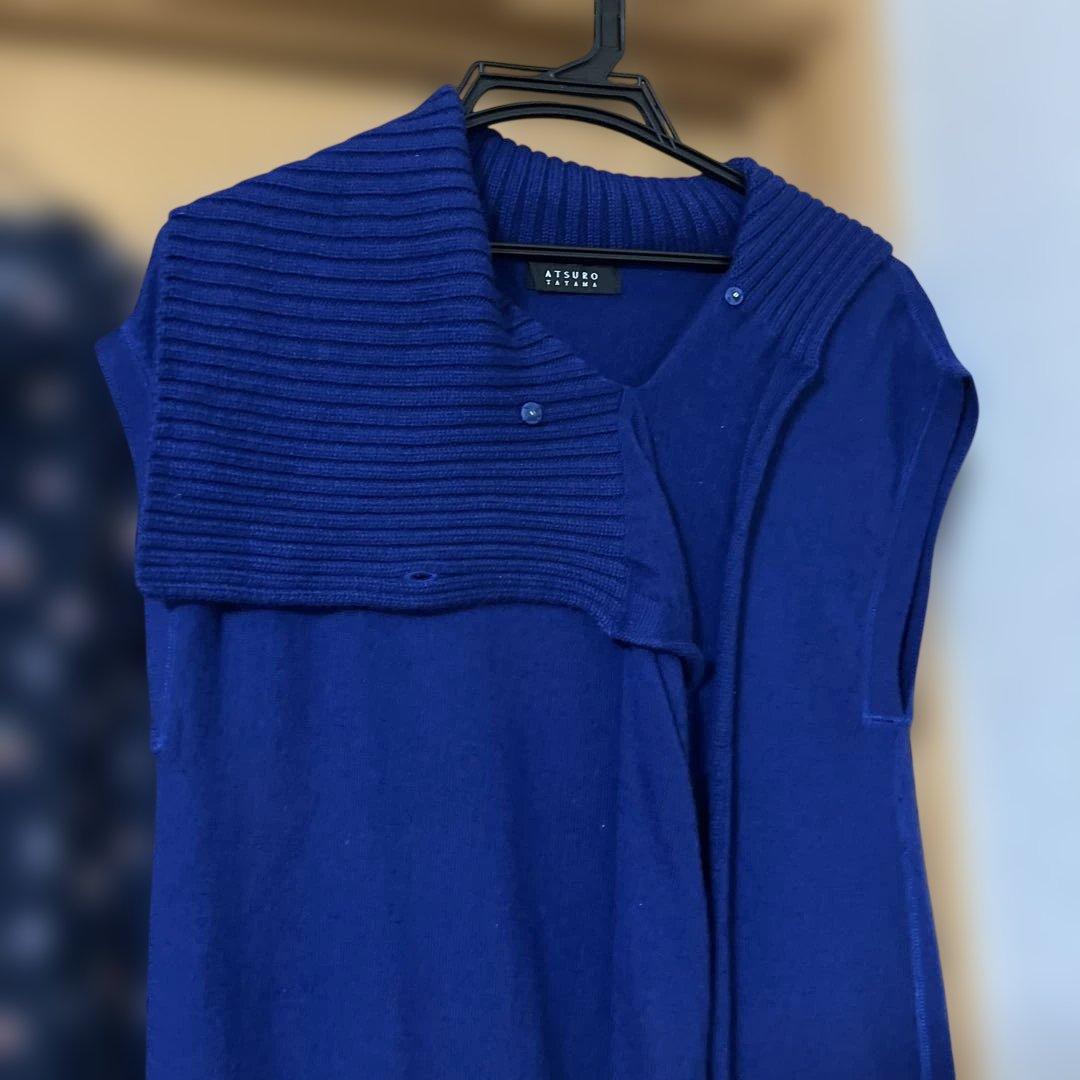 専用　ネイビー花柄ロングスリーブと青カーディガンセット