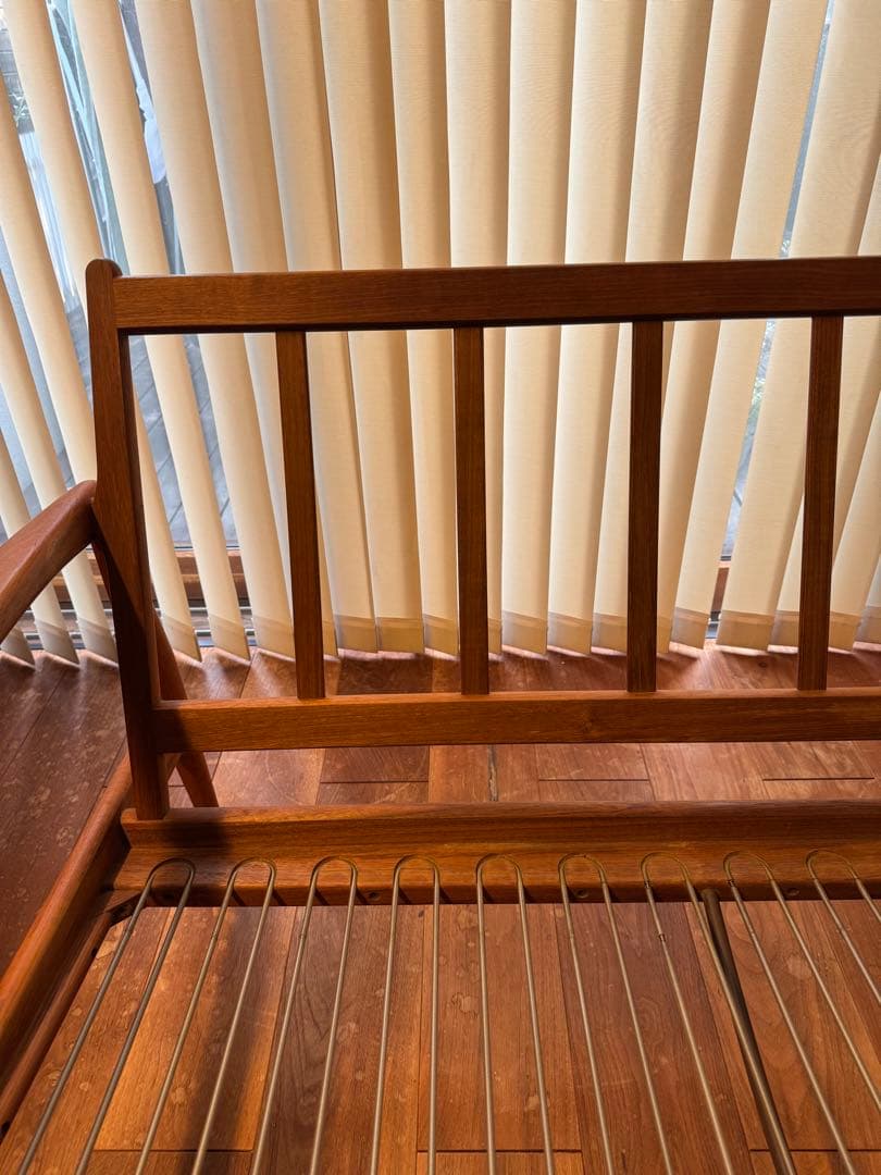 ペーパーナイフソファ　カイ クリスチャンセン　3人掛け　チーク材　宮崎椅子製作所