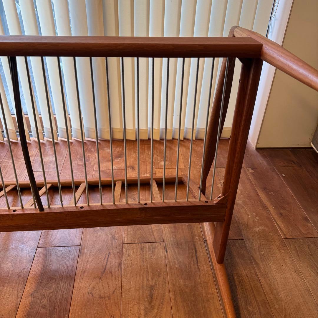 ペーパーナイフソファ　カイ クリスチャンセン　3人掛け　チーク材　宮崎椅子製作所