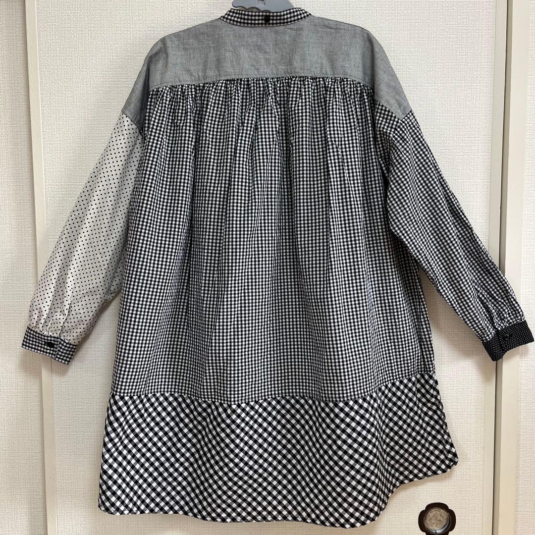 TORI-TO × BEAMS BOY チュニック パッチワーク ブラウス 長袖