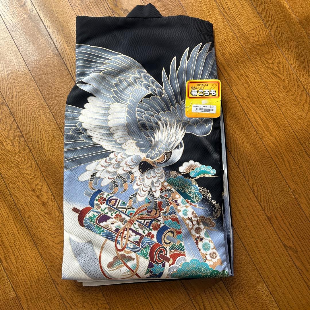 新品　正絹お宮参り　祝着　七五三　お宮詣り　長襦袢付　仕付け糸付　男の子　男児