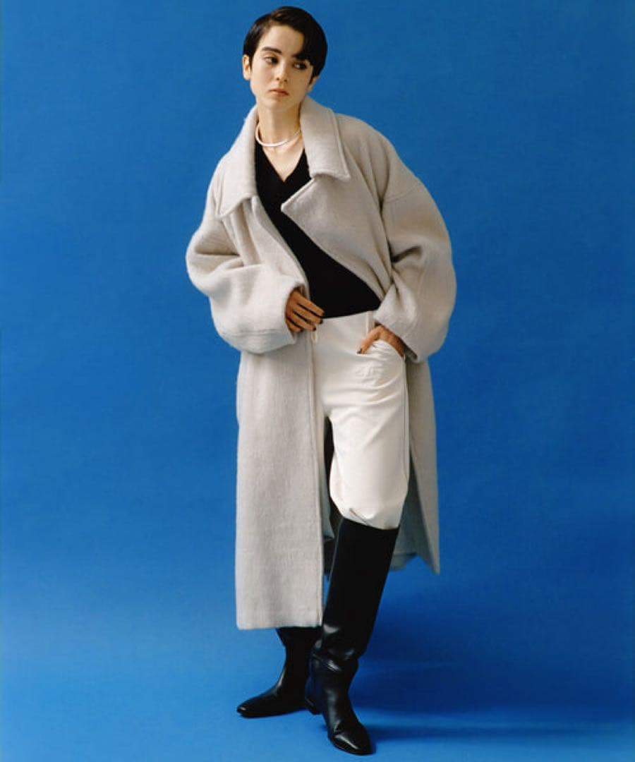 専用です！即完売！！早い者勝ち✨アダムエロペ　ステンカラーシャギーコート　モヘア