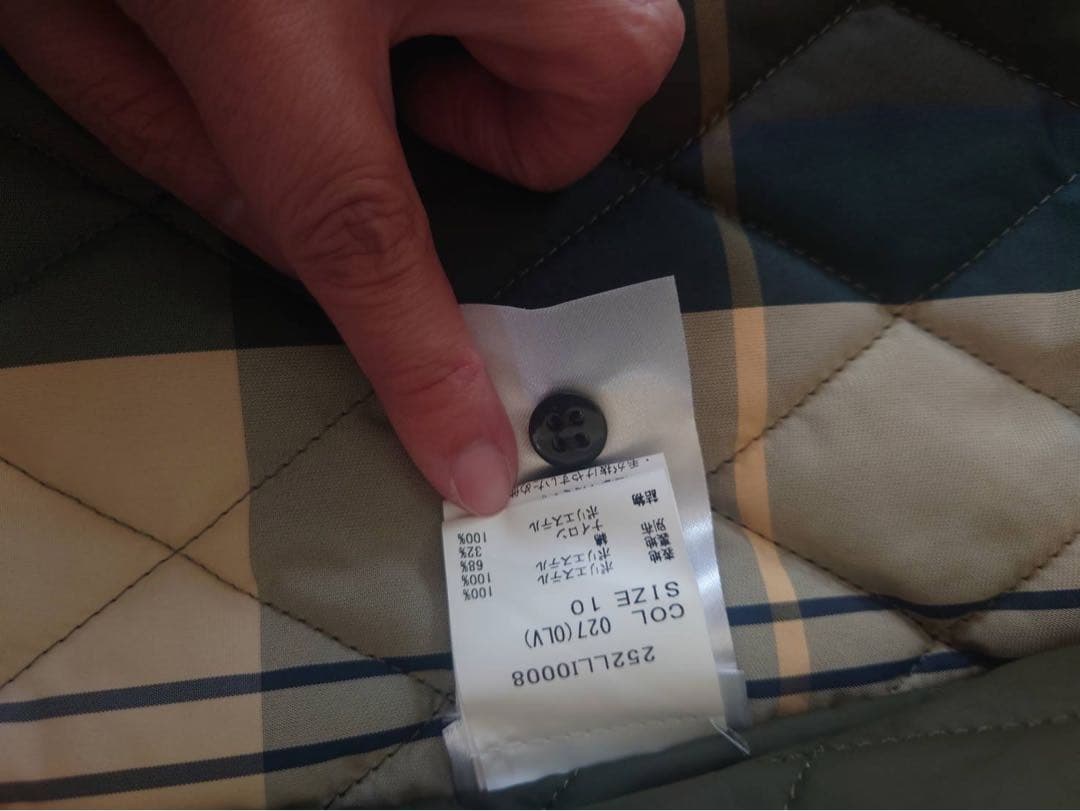 スピック＆スパン【Barbour】kintra liner　2025AW カーキ