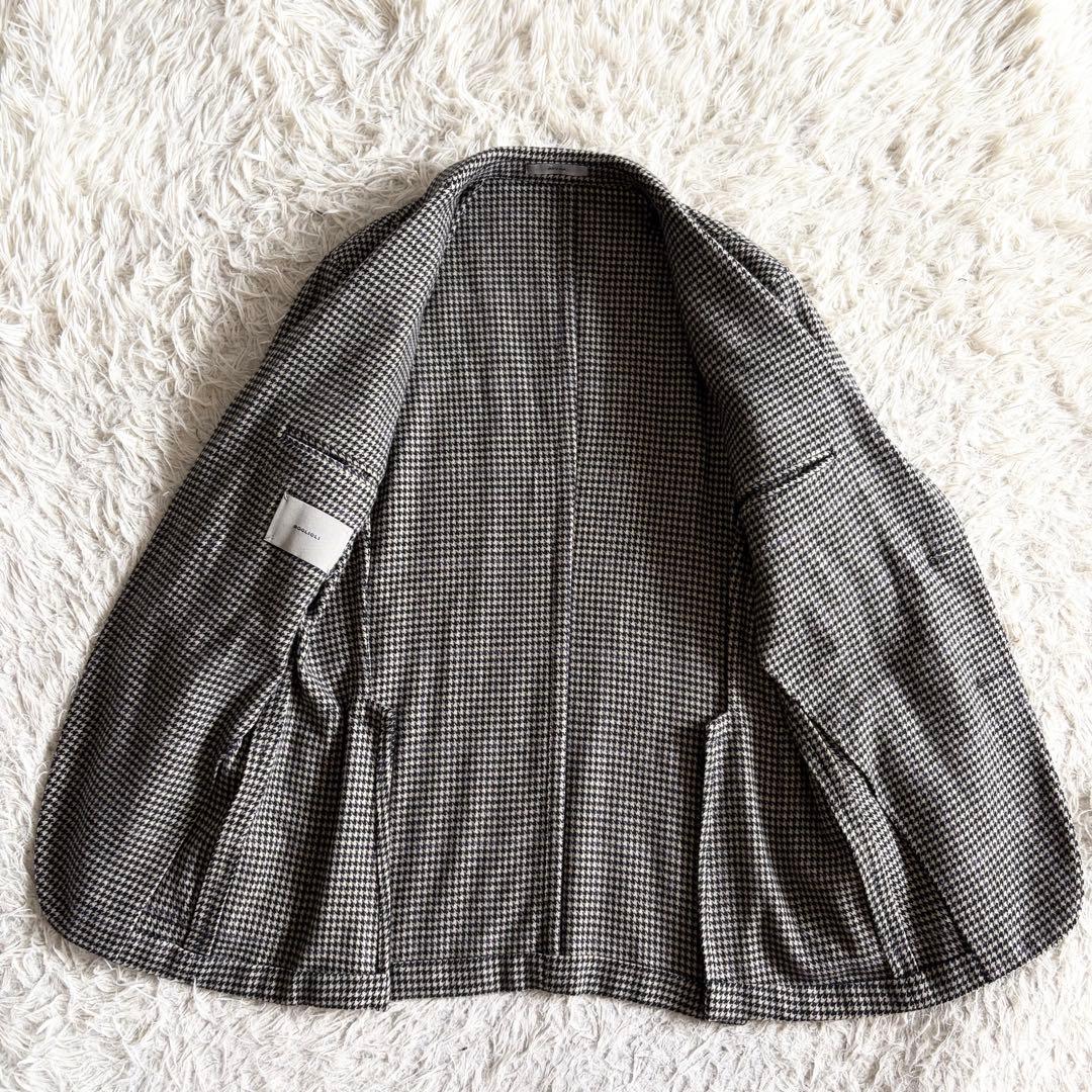 <美品>BOGLIOLI dover モノトーン カシミヤ ウールジャケット46