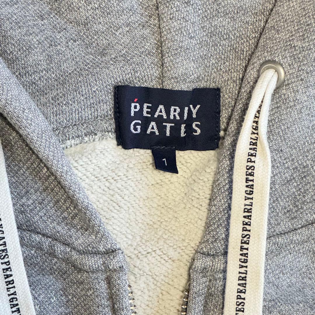 【パーリーゲイツ】美品 ジップパーカー グレー 1サイズ レディース