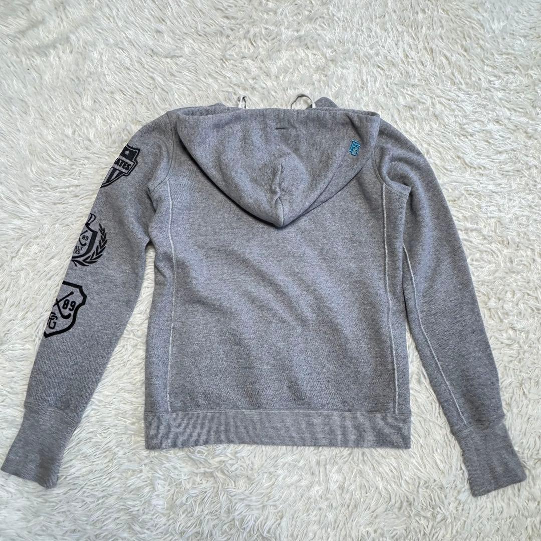 【パーリーゲイツ】美品 ジップパーカー グレー 1サイズ レディース
