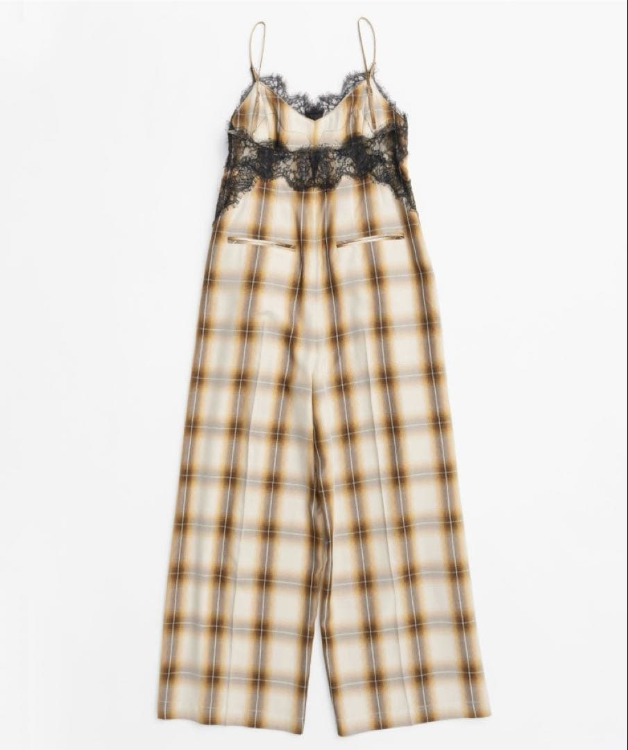 サロペット・オーバーオール・オールインワン Plaid Lace Camisole MAISON SPECIAL