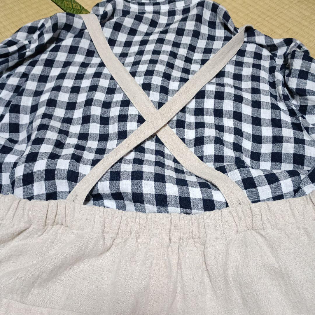 群言堂の、麻100のサロペットです。