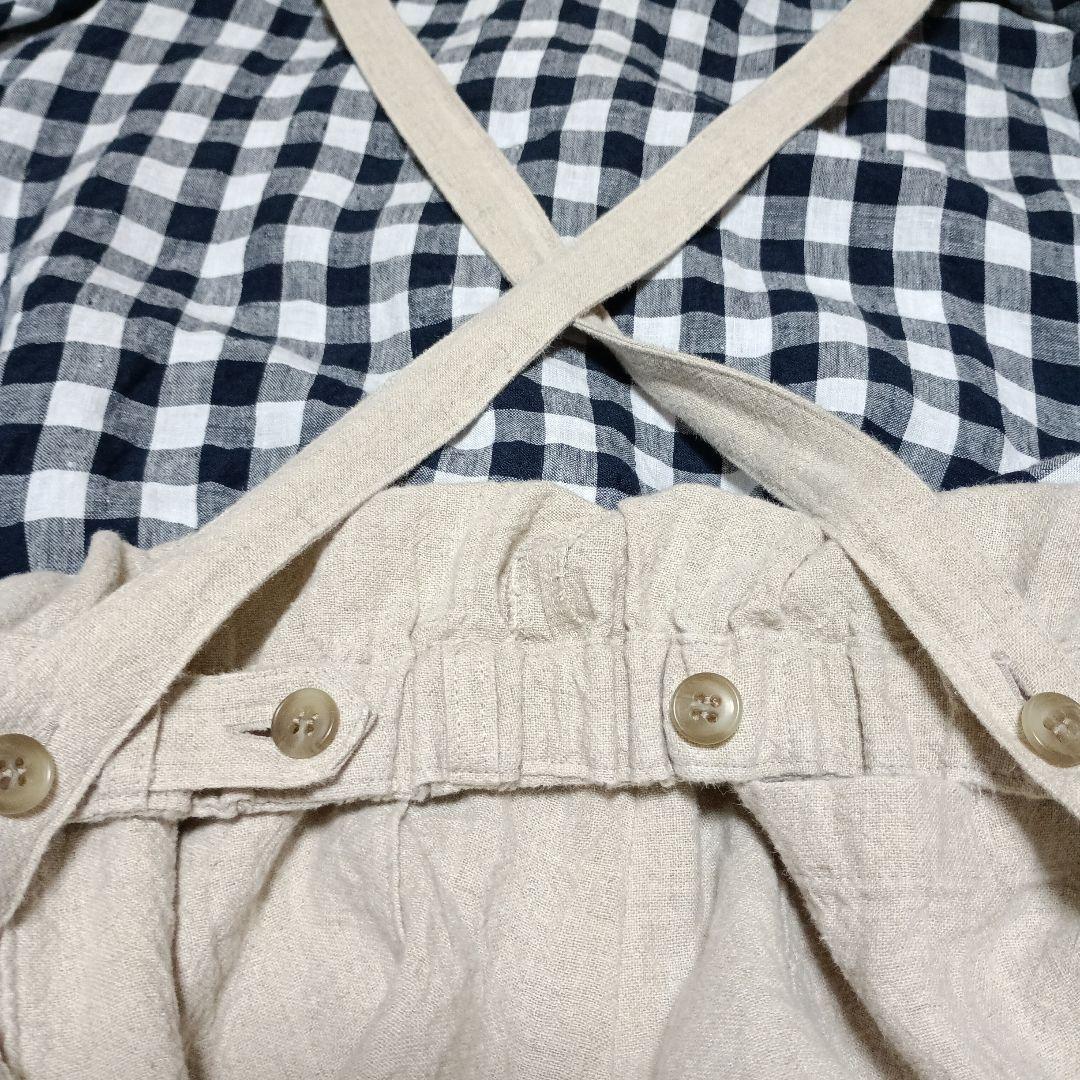 群言堂の、麻100のサロペットです。